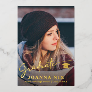 Abschluss-Fotokarte Folien Feiertagskarte