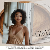 Abschluss-Fotokartenschicht für Vellum Einladung