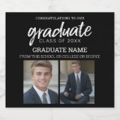 Abschluss Fotos Graduate - Fotos - Schwarz Bierflaschenetikett (Einzelnes Label)