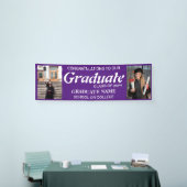 Abschluss-Fotos, Jahrgang, Studiengang Lila Banner (Messeveranstaltung)