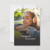 Abschluss Fotos Modernes Grad 2025 Party Einladung (Rückseite)