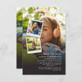 Abschluss Fotos Modernes Grad 2025 Party Einladung (Vorne/Hinten)