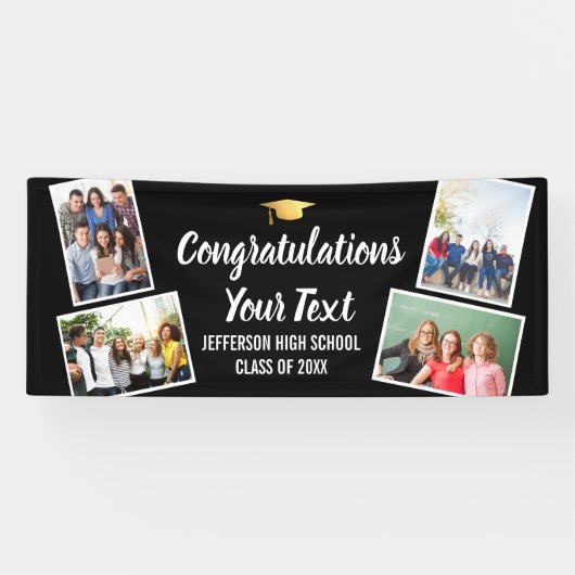 Abschluss-Fotosammlungs-Glückwunsch für alle Farbe Banner (Horizontal)