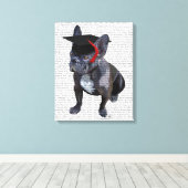 Abschluss French Bulldog Leinwanddruck (Insitu (Holzboden))