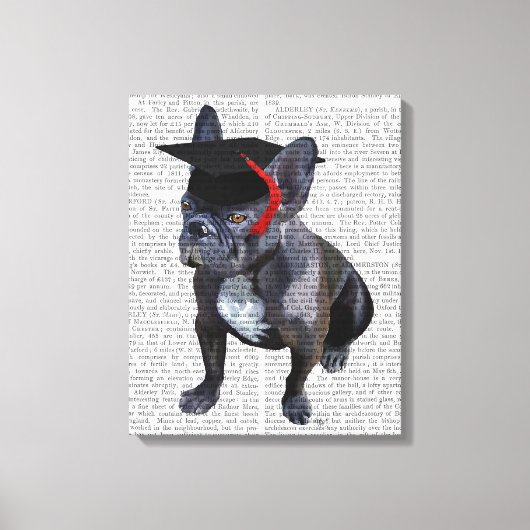 Abschluss French Bulldog Leinwanddruck (Vorderseite)