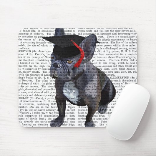 Abschluss French Bulldog Mousepad (Mit Mouse)