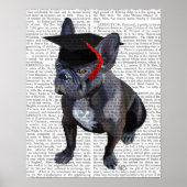 Abschluss French Bulldog Poster (Vorne)
