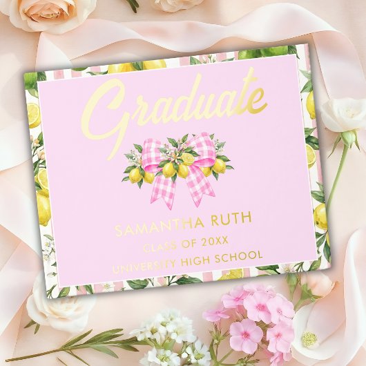 Abschluss Frisch diplomierte Pink Lemon Absolventi Gästebuch