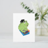 Abschluss Frog Ankündigungspostkarte (Stehend Vorderseite)