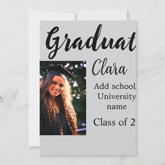 Abschluss fügen Name-Klasse von 20xx-Glückwünschen Einladung (Vorderseite)