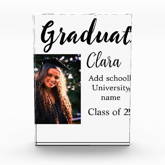 Abschluss fügen Name-Klasse von 20xx-Glückwünschen Fotoblock (Vorderseite)