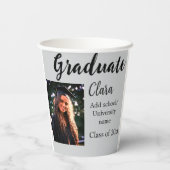 Abschluss fügen Name-Klasse von 20xx-Glückwünschen Pappbecher (Rückseite)