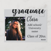 Abschluss fügen Name-Klasse von 20xx-Glückwünschen Postkarte (Rückseite)