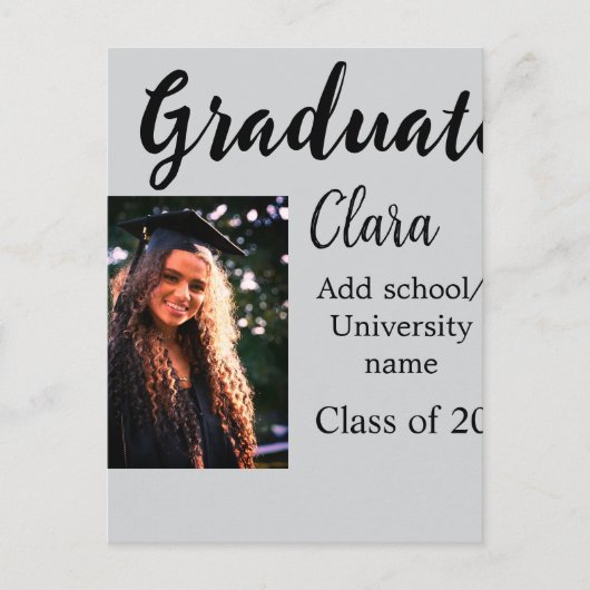 Abschluss fügen Name-Klasse von 20xx-Glückwünschen Postkarte (Vorderseite)