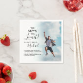 Abschluss Fun Fakt Foto "The Skys The Limit"! Serviette (Beispiel)