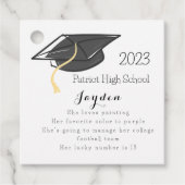 Abschluss Fun Fakten Grad Cap Custom Geschenkanhänger (Vorderseite)