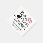 Abschluss Funny KISS MEINE KLASSE GOODBYE Name Serviette (Ecke)