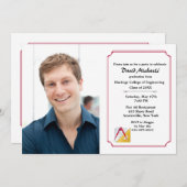 Abschluss für Architektur und Engineering-Foto läd Einladung (Vorne/Hinten)