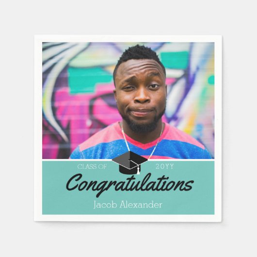 Abschluss für benutzerdefinierte Fotos Serviette (Vorderseite)