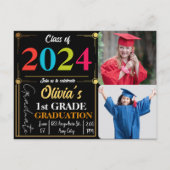 Abschluss für benutzerdefinierte Texte und Bilder  Ankündigungspostkarte (Rückseite)