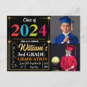 Abschluss für benutzerdefiniertes Bild und Text de Ankündigungspostkarte (Rückseite)