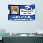 Abschluss für blaues/weißes Foto Banner (Messeveranstaltung)