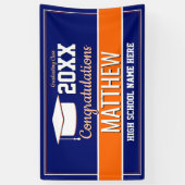 Abschluss für Blue and Orange School Colors Banner (Vertikal)