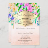 Abschluss für Blumen der Goldklasse Einladung (Vorne/Hinten)