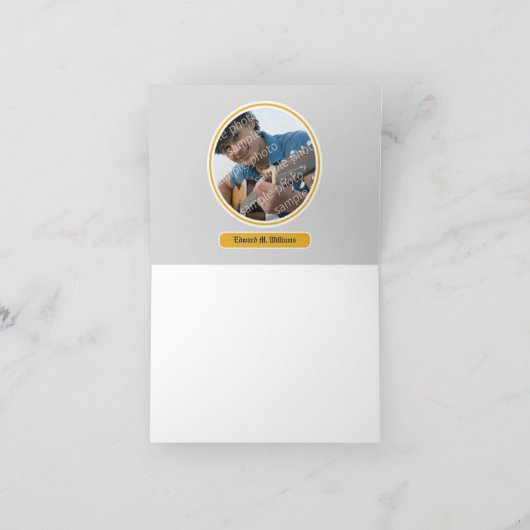 Abschluss für Cap and Diploma Foto - Dankeschön-Ka Dankeskarte (Innenseite)