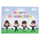 Abschluss für coole Schulkinder Große Geschenktüte (Rückseite)
