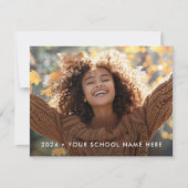 Abschluss für das Foto mit Hochschulabschluss in E Dankeskarte (Vorderseite)