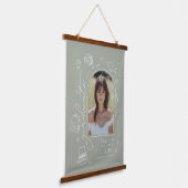 Abschluss für das handgezogene Foto im Stapelberei Wandteppich Mit Holzrahmen (Gewinkelt)