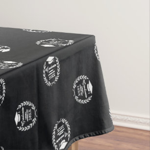 Abschluss für das Logo der Black Modern Custom Sch Tischdecke