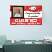 Abschluss für das rote/weiße Foto Banner (Messeveranstaltung)