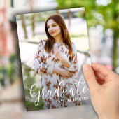 Abschluss für das Skript-Foto in Schwarz und Weiß Einladung