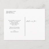 Abschluss für das vertikale Foto Ankündigungspostkarte (Rückseite)