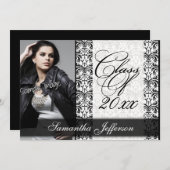 Abschluss für das White Form Design-Foto Einladung (Vorne/Hinten)