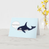 Abschluss für den Biologen der Whale Karte (Gelbe Blume)