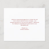 Abschluss für den einfachen Vorstand Vielen Dank (Rückseite)