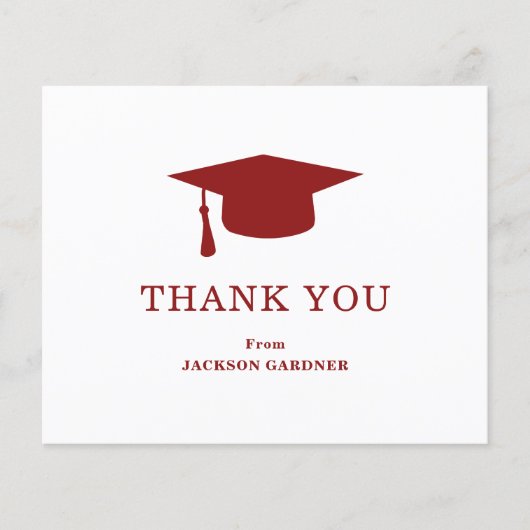 Abschluss für den einfachen Vorstand Vielen Dank (Vorderseite)