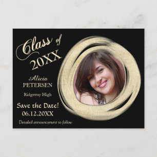 Abschluss für die Farbpinsel Save the Date Postkarte