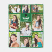 Abschluss für die FotoCollage von Green Graduate Fleecedecke (Vorderseite)