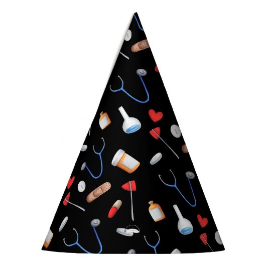 Abschluss für die Krankenpflege von Black Medical Partyhütchen (Links)