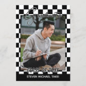 Abschluss für die schwarz-weiß karierte finnische  ankündigung (Vorderseite)