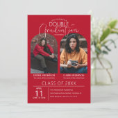 Abschluss für ein zweistufiges Foto Einladung (Stehend Vorderseite)