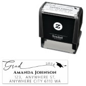 Abschluss für einfache Graduate Address Permastempel (Beispiel)