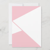 Abschluss für einfache rosa Farbblockdreiecke Ankündigung (Rückseite)