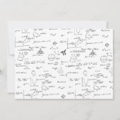 Abschluss für einfache Schwarz-Weiß-Skripte Dankeskarte (Rückseite)