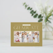 Abschluss für einfache Typografie Postkarte (Stehend Vorderseite)