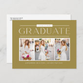 Abschluss für einfache Typografie Postkarte (Vorne/Hinten)